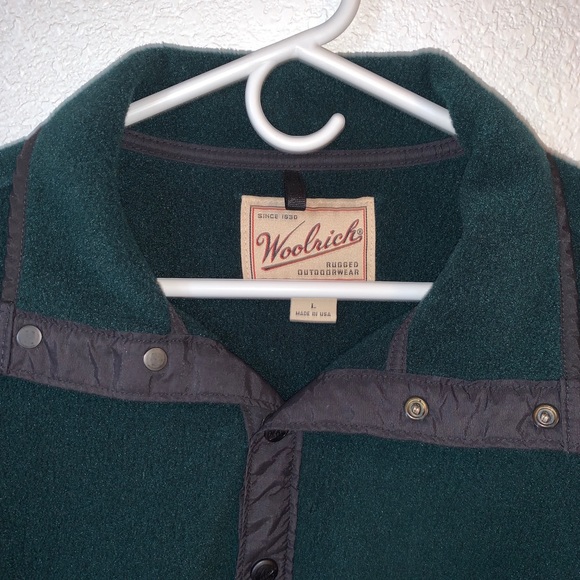 Woolrich Green Polartec Pullover Size Large - Picture 2 of 6